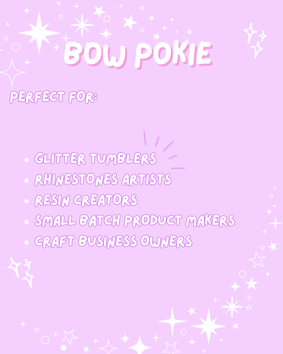 Ribbon Bow Pokie Tool – Glitter & Rhinestone Funnel Helper/ 3D printed