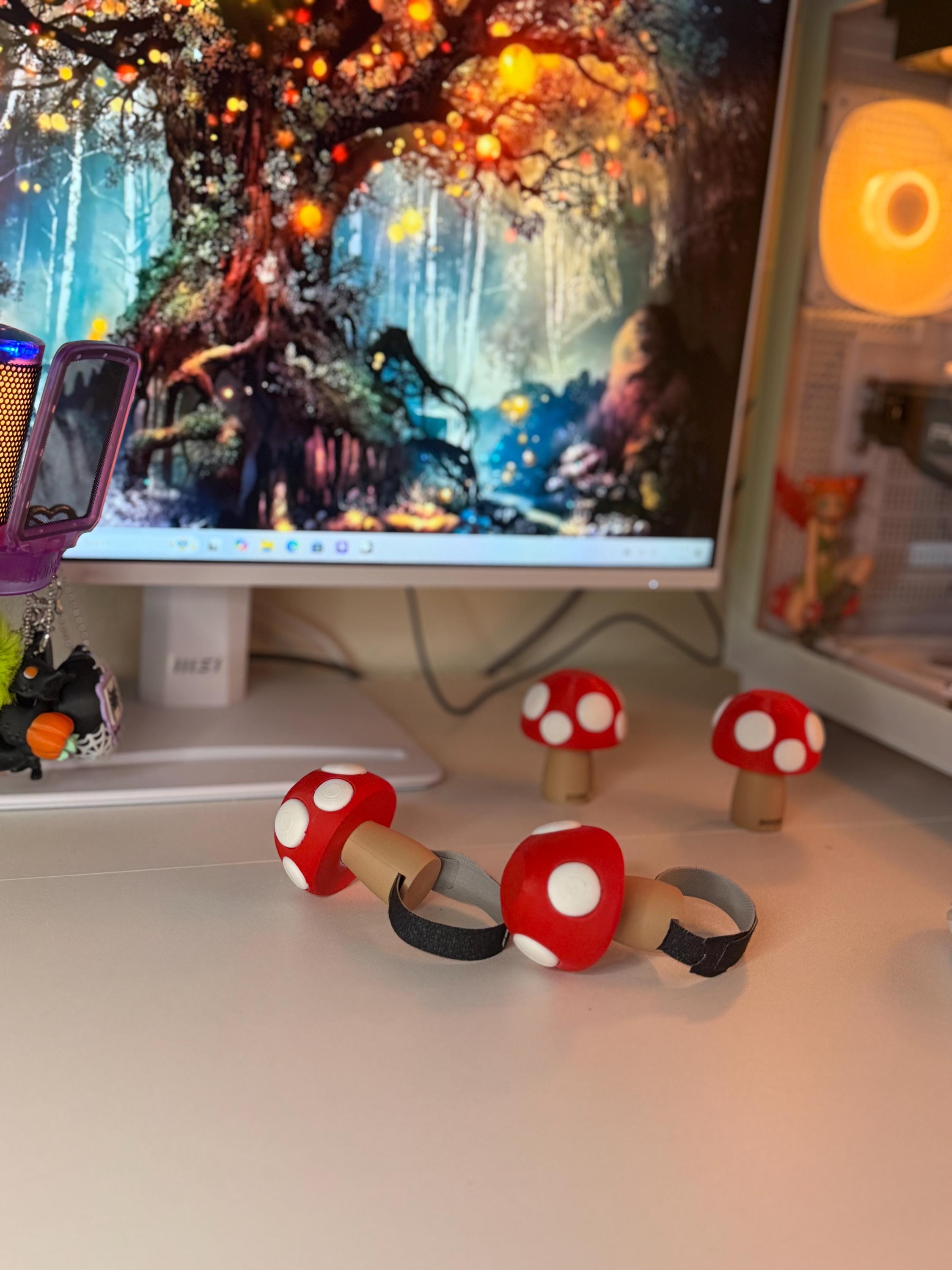 3D Printed Enchanted Forest Ears – Mushroom Headset Accessories | Studio Ghibli Inspired Cozy Gaming Decor